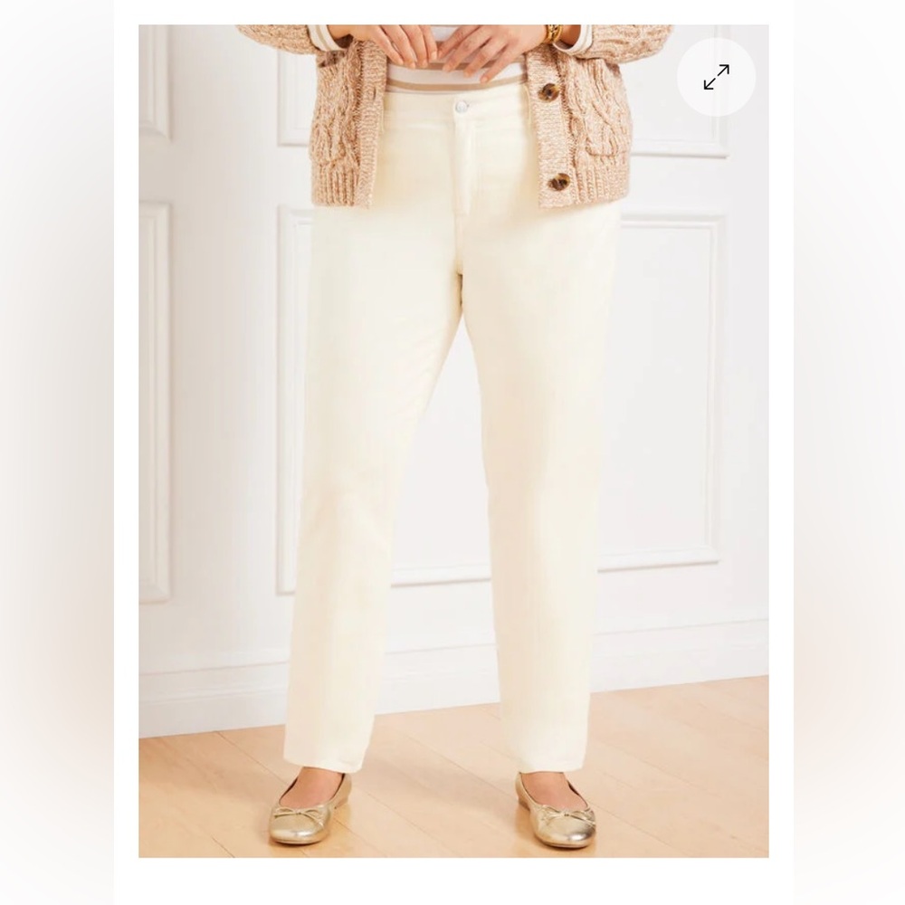 Talbots Ivory Straight Leg Pants